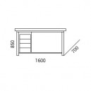 Stół Warsztatowy SW-1S160 z kontenerem 4 szufladowym